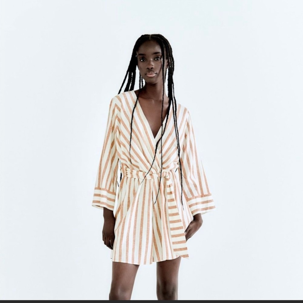 NWOT ZARA Striped ROMPER